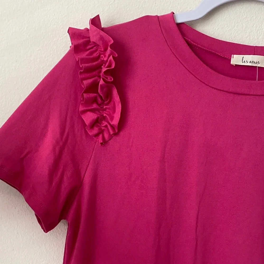 Pink Ruffle Sleeve Top - Picture 4 of 5